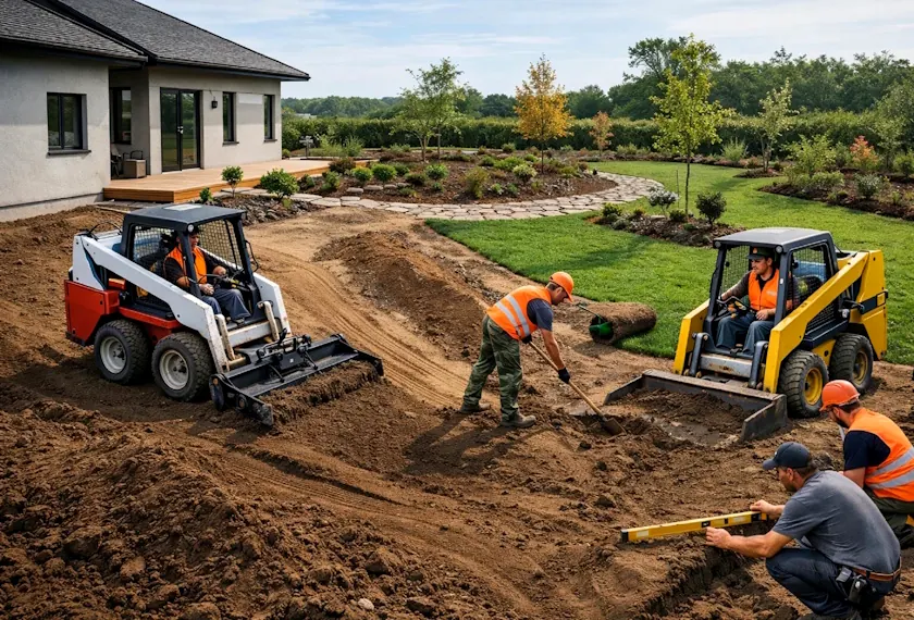 Chargeuses compactes en préparation de terrain